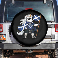 Funny Scotland Unicorn Spare Tire Cover Cool Scottish Unicorn with Kilt Flag Scotland Pride Football Fans