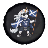 Funny Scotland Unicorn Spare Tire Cover Cool Scottish Unicorn with Kilt Flag Scotland Pride Football Fans