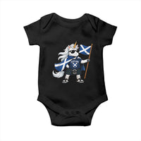 Funny Scotland Unicorn Baby Onesie Cool Scottish Unicorn with Kilt Flag Scotland Pride Football Fans