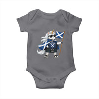 Funny Scotland Unicorn Baby Onesie Cool Scottish Unicorn with Kilt Flag Scotland Pride Football Fans