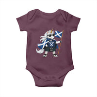 Funny Scotland Unicorn Baby Onesie Cool Scottish Unicorn with Kilt Flag Scotland Pride Football Fans