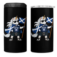 Funny Scotland Unicorn 4 in 1 Can Cooler Tumbler Cool Scottish Unicorn with Kilt Flag Scotland Pride Football Fans