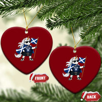 Funny Scotland Unicorn Ceramic Ornament Cool Scottish Unicorn with Kilt Flag Scotland Pride Football Fans