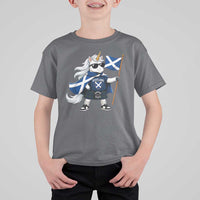 Funny Scotland Unicorn T Shirt For Kid Cool Scottish Unicorn with Kilt Flag Scotland Pride Football Fans