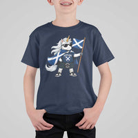 Funny Scotland Unicorn T Shirt For Kid Cool Scottish Unicorn with Kilt Flag Scotland Pride Football Fans