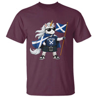 Funny Scotland Unicorn T Shirt Cool Scottish Unicorn with Kilt Flag Scotland Pride Football Fans