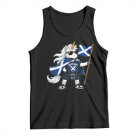 Funny Scotland Unicorn Tank Top Cool Scottish Unicorn with Kilt Flag Scotland Pride Football Fans