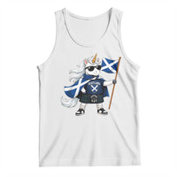 Funny Scotland Unicorn Tank Top Cool Scottish Unicorn with Kilt Flag Scotland Pride Football Fans