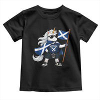 Funny Scotland Unicorn Toddler T Shirt Cool Scottish Unicorn with Kilt Flag Scotland Pride Football Fans