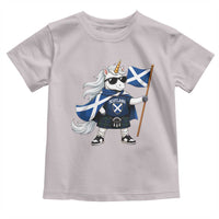 Funny Scotland Unicorn Toddler T Shirt Cool Scottish Unicorn with Kilt Flag Scotland Pride Football Fans