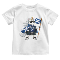 Funny Scotland Unicorn Toddler T Shirt Cool Scottish Unicorn with Kilt Flag Scotland Pride Football Fans