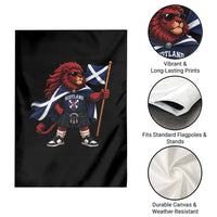 Proud Scotland Rampant Lion Garden Flag Scottish Flag Red Lion Mascot with Kilt Football Fans