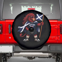 Proud Scotland Rampant Lion Spare Tire Cover Scottish Flag Red Lion Mascot with Kilt Football Fans