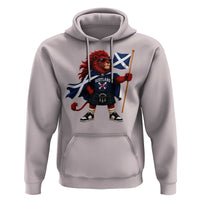 Proud Scotland Rampant Lion Hoodie Scottish Flag Red Lion Mascot with Kilt Football Fans