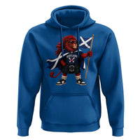 Proud Scotland Rampant Lion Hoodie Scottish Flag Red Lion Mascot with Kilt Football Fans