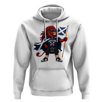 Proud Scotland Rampant Lion Hoodie Scottish Flag Red Lion Mascot with Kilt Football Fans