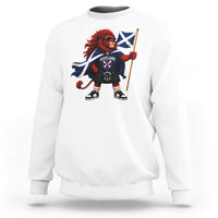 Proud Scotland Rampant Lion Sweatshirt Scottish Flag Red Lion Mascot with Kilt Football Fans