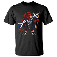 Proud Scotland Rampant Lion T Shirt Scottish Flag Red Lion Mascot with Kilt Football Fans