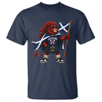 Proud Scotland Rampant Lion T Shirt Scottish Flag Red Lion Mascot with Kilt Football Fans
