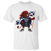 Proud Scotland Rampant Lion T Shirt Scottish Flag Red Lion Mascot with Kilt Football Fans