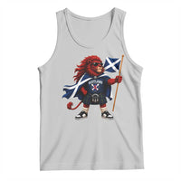 Proud Scotland Rampant Lion Tank Top Scottish Flag Red Lion Mascot with Kilt Football Fans