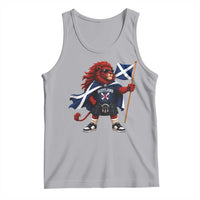 Proud Scotland Rampant Lion Tank Top Scottish Flag Red Lion Mascot with Kilt Football Fans
