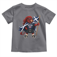Proud Scotland Rampant Lion Toddler T Shirt Scottish Flag Red Lion Mascot with Kilt Football Fans