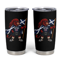 Proud Scotland Rampant Lion Tumbler Cup Scottish Flag Red Lion Mascot with Kilt Football Fans