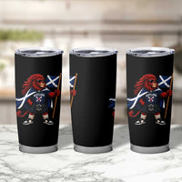 Proud Scotland Rampant Lion Tumbler Cup Scottish Flag Red Lion Mascot with Kilt Football Fans
