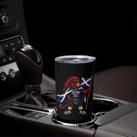 Proud Scotland Rampant Lion Tumbler Cup Scottish Flag Red Lion Mascot with Kilt Football Fans