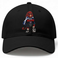 Scotland Rampant Lion Soccer Fan Baseball Cap Scottish Pride Red Lion in Kilt with Sunglasses Football