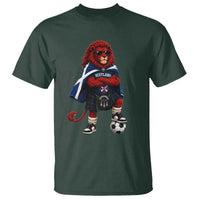 Scotland Rampant Lion Soccer Fan T Shirt Scottish Pride Red Lion in Kilt with Sunglasses Football