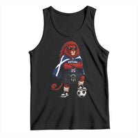 Scotland Rampant Lion Soccer Fan Tank Top Scottish Pride Red Lion in Kilt with Sunglasses Football