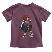 Scotland Rampant Lion Soccer Fan Toddler T Shirt Scottish Pride Red Lion in Kilt with Sunglasses Football