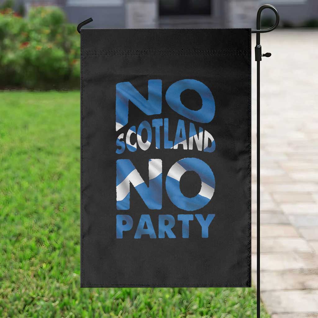 No Scotland No Party Scottish Garden Flag Retro Scottish Banner Fan Scotland Flag