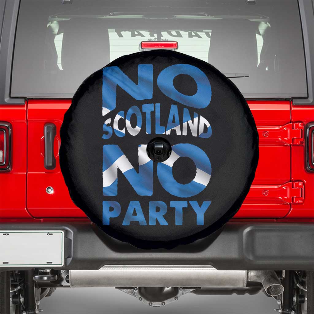 No Scotland No Party Scottish Spare Tire Cover Retro Scottish Banner Fan Scotland Flag