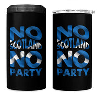 No Scotland No Party Scottish 4 in 1 Can Cooler Tumbler Retro Scottish Banner Fan Scotland Flag