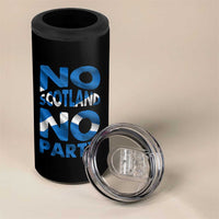 No Scotland No Party Scottish 4 in 1 Can Cooler Tumbler Retro Scottish Banner Fan Scotland Flag