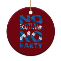 No Scotland No Party Scottish Ceramic Ornament Retro Scottish Banner Fan Scotland Flag
