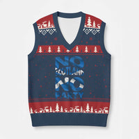 No Scotland No Party Scottish V-Neck Knit Sweater Vest Retro Scottish Banner Fan Scotland Flag