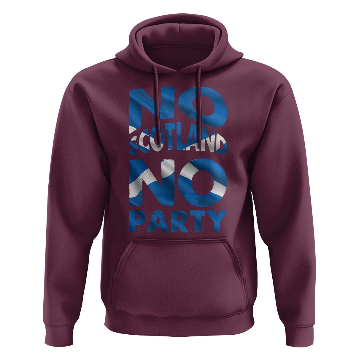 No Scotland No Party Scottish Hoodie Retro Scottish Banner Fan Scotland Flag