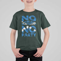 No Scotland No Party Scottish T Shirt For Kid Retro Scottish Banner Fan Scotland Flag