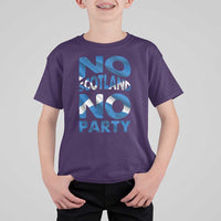 No Scotland No Party Scottish T Shirt For Kid Retro Scottish Banner Fan Scotland Flag