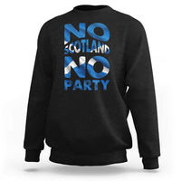 No Scotland No Party Scottish Sweatshirt Retro Scottish Banner Fan Scotland Flag