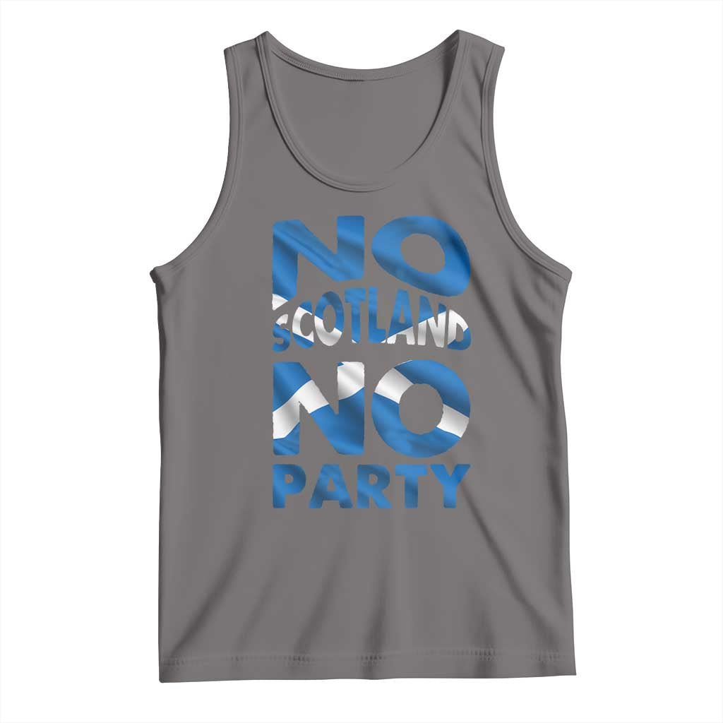No Scotland No Party Scottish Tank Top Retro Scottish Banner Fan Scotland Flag