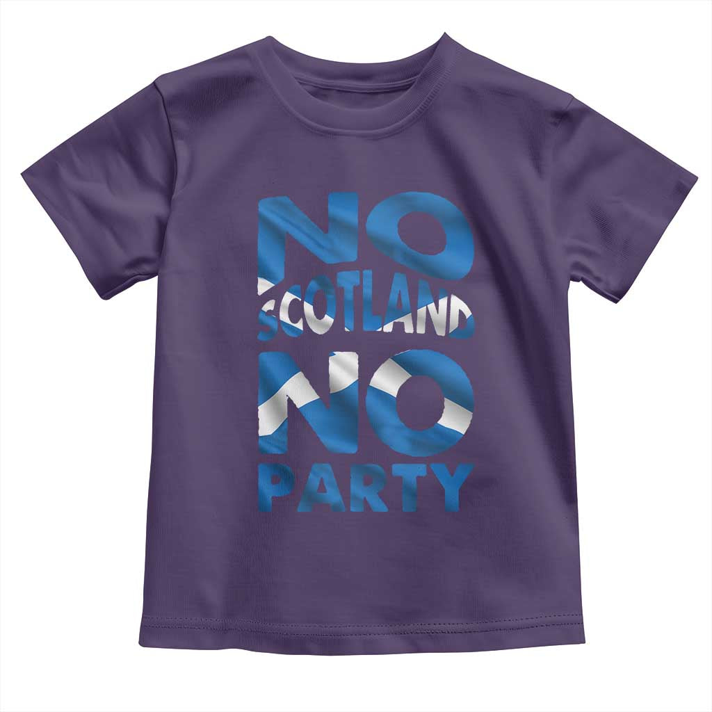No Scotland No Party Scottish Toddler T Shirt Retro Scottish Banner Fan Scotland Flag