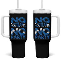 No Scotland No Party Scottish Tumbler With Handle Retro Scottish Banner Fan Scotland Flag