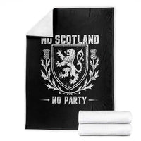 No Scotland No Party Scottish Flag Throw Blanket Retro Scotland Rampant Lion