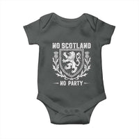 No Scotland No Party Scottish Flag Baby Onesie Retro Scotland Rampant Lion