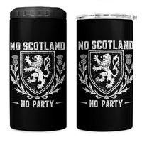 No Scotland No Party Scottish Flag 4 in 1 Can Cooler Tumbler Retro Scotland Rampant Lion